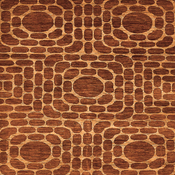 Square Machine Washable Abstract Orange Modern Area Rugs, wshabs309org