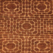 Square Machine Washable Abstract Orange Modern Area Rugs, wshabs309org