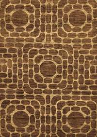 Abstract Brown Modern Rug, abs309brn