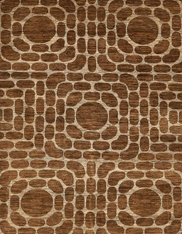 Abstract Red Brown Modern Rug, abs309