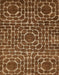 Abstract Red Brown Modern Rug, abs309