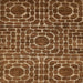 Square Machine Washable Abstract Red Brown Rug, wshabs309