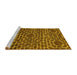 Sideview of Machine Washable Abstract Yellow Modern Rug, wshabs309yw