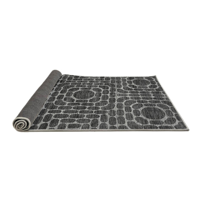 Sideview of Abstract Gray Modern Rug, abs309gry