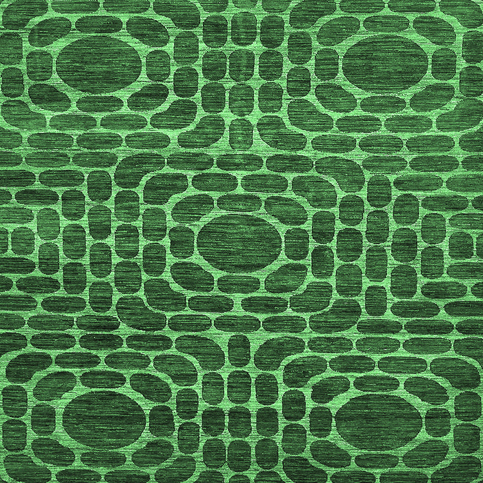 Square Machine Washable Abstract Emerald Green Modern Area Rugs, wshabs309emgrn