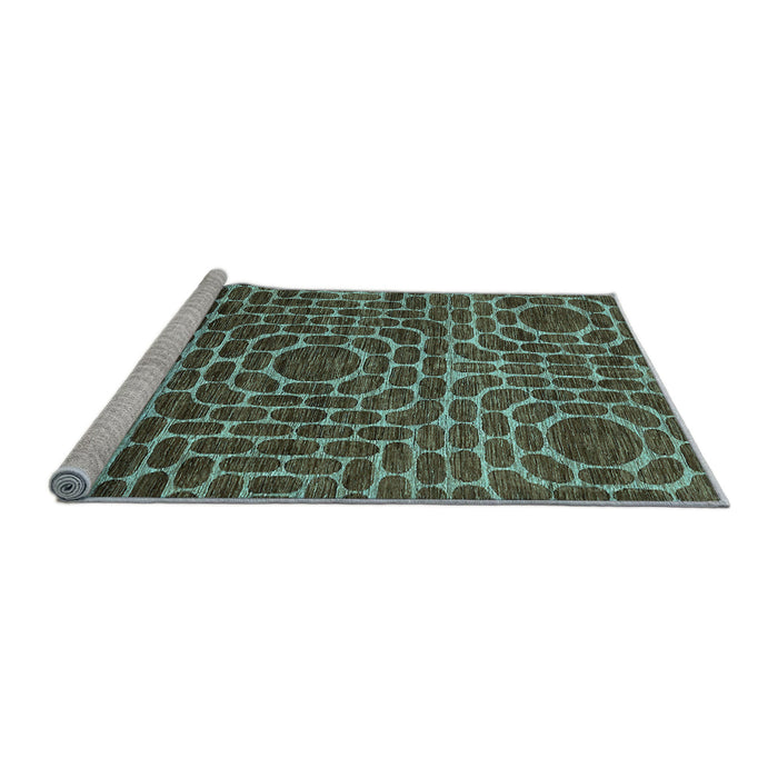 Sideview of Machine Washable Abstract Light Blue Modern Rug, wshabs309lblu