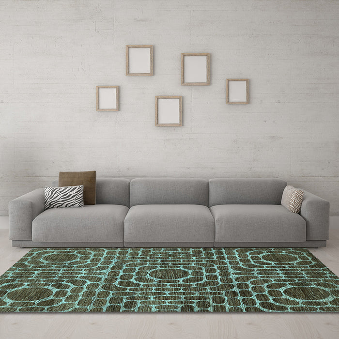 Machine Washable Abstract Light Blue Modern Rug in a Living Room, wshabs309lblu