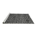 Sideview of Machine Washable Abstract Gray Modern Rug, wshabs309gry