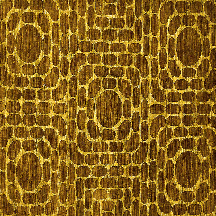 Square Machine Washable Abstract Yellow Modern Rug, wshabs309yw