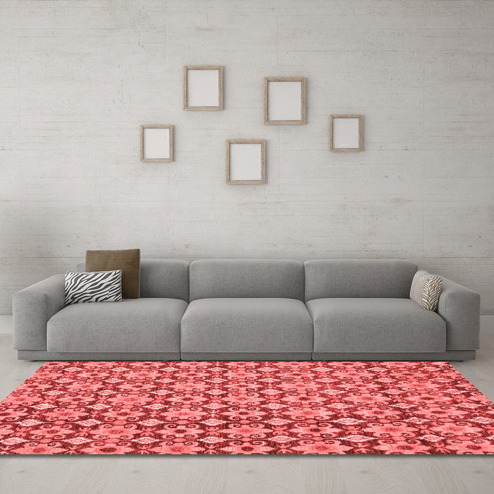 Modern Red Washable Rugs