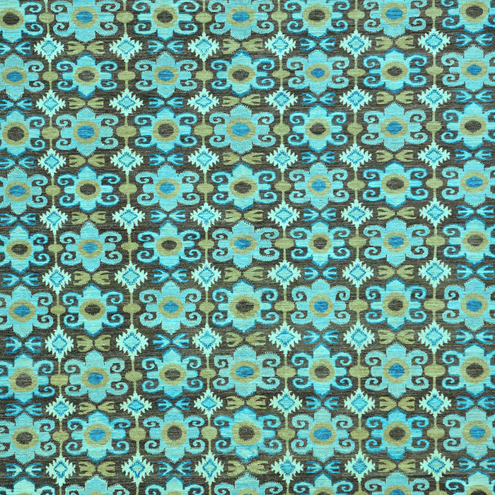 Square Machine Washable Abstract Light Blue Modern Rug, wshabs30lblu