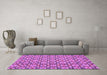 Machine Washable Abstract Purple Modern Area Rugs in a Living Room, wshabs30pur