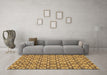 Machine Washable Abstract Brown Modern Rug in a Living Room,, wshabs30brn