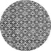 Round Abstract Gray Modern Rug, abs30gry