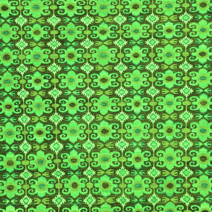 Square Machine Washable Abstract Green Modern Area Rugs, wshabs30grn