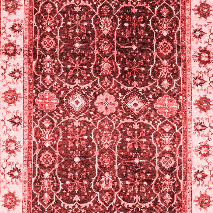 Machine Washable Oriental Red Traditional Rug, wshabs3100red