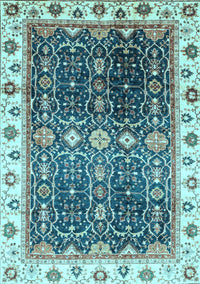 Oriental Light Blue Traditional Rug, abs3100lblu