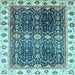 Square Oriental Light Blue Traditional Rug, abs3100lblu