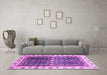 Machine Washable Oriental Purple Traditional Area Rugs in a Living Room, wshabs3100pur