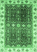 Machine Washable Oriental Emerald Green Traditional Area Rugs, wshabs3100emgrn