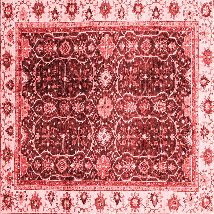 Machine Washable Oriental Red Traditional Rug, wshabs3100red