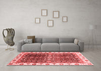 Machine Washable Oriental Red Traditional Rug, wshabs3100red