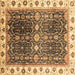 Square Oriental Brown Traditional Rug, abs3100brn