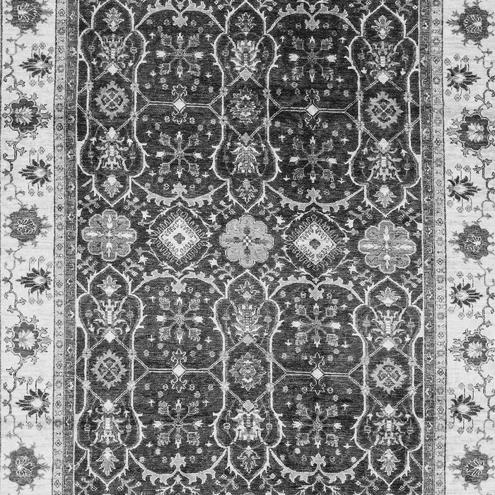 Machine Washable Oriental Gray Traditional Rug, wshabs3100gry