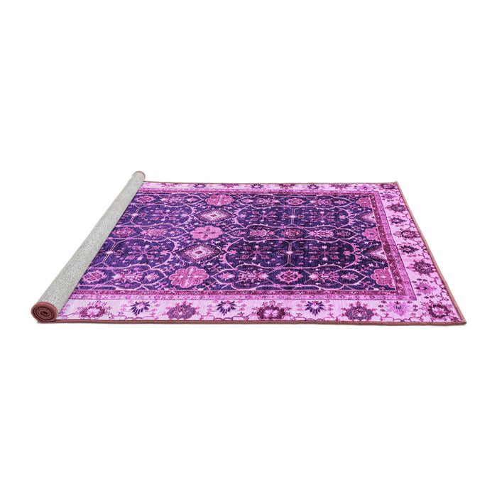 Sideview of Machine Washable Oriental Purple Traditional Area Rugs, wshabs3100pur