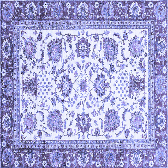 Square Abstract Blue Modern Rug, abs3101blu