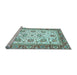 Sideview of Machine Washable Abstract Light Blue Modern Rug, wshabs3101lblu