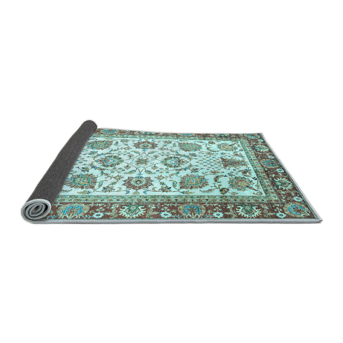 Sideview of Abstract Light Blue Modern Rug, abs3101lblu
