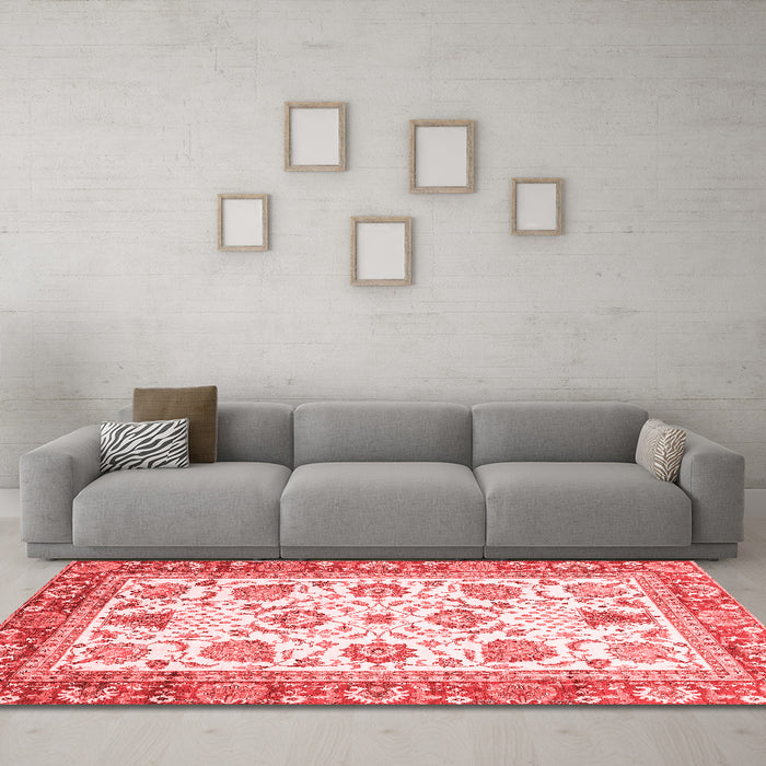Modern Red Washable Rugs
