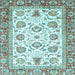 Square Abstract Light Blue Modern Rug, abs3101lblu