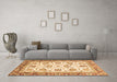 Machine Washable Abstract Brown Modern Rug in a Living Room,, wshabs3101brn