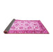 Sideview of Abstract Pink Modern Rug, abs3101pnk