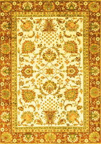 Abstract Yellow Modern Rug, abs3101yw