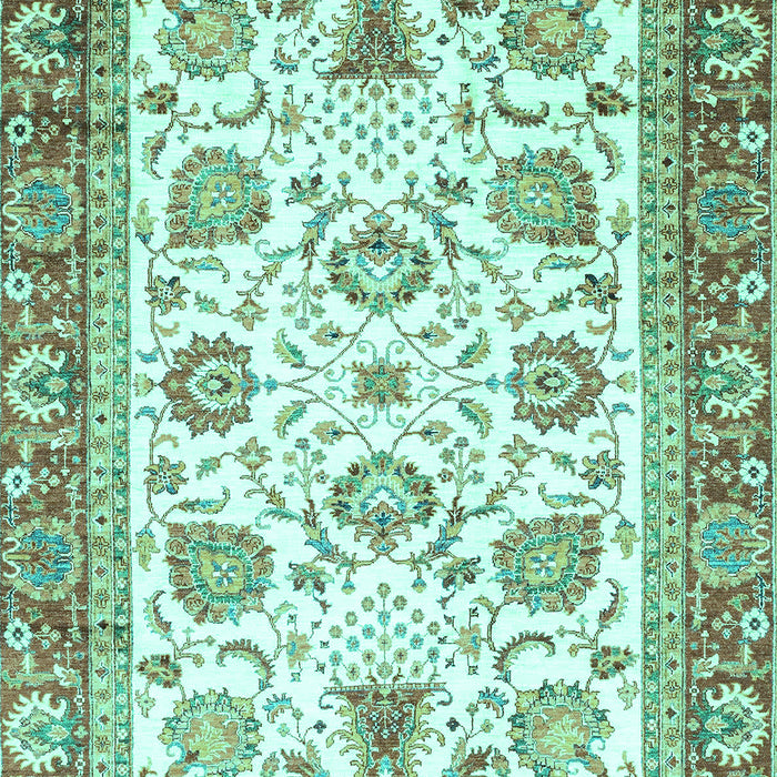 Machine Washable Abstract Turquoise Modern Area Rugs, wshabs3101turq