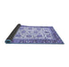 Sideview of Abstract Blue Modern Rug, abs3101blu