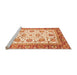 Sideview of Machine Washable Abstract Orange Modern Area Rugs, wshabs3101org