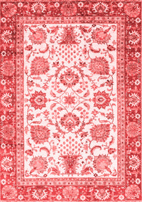 Abstract Red Modern Rug, abs3101red