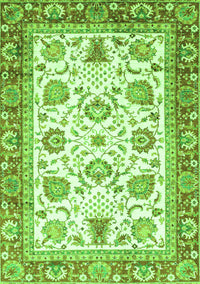 Abstract Green Modern Rug, abs3101grn