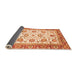 Sideview of Abstract Orange Modern Rug, abs3101org