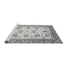 Sideview of Machine Washable Abstract Gray Modern Rug, wshabs3101gry