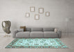 Machine Washable Abstract Light Blue Modern Rug in a Living Room, wshabs3101lblu