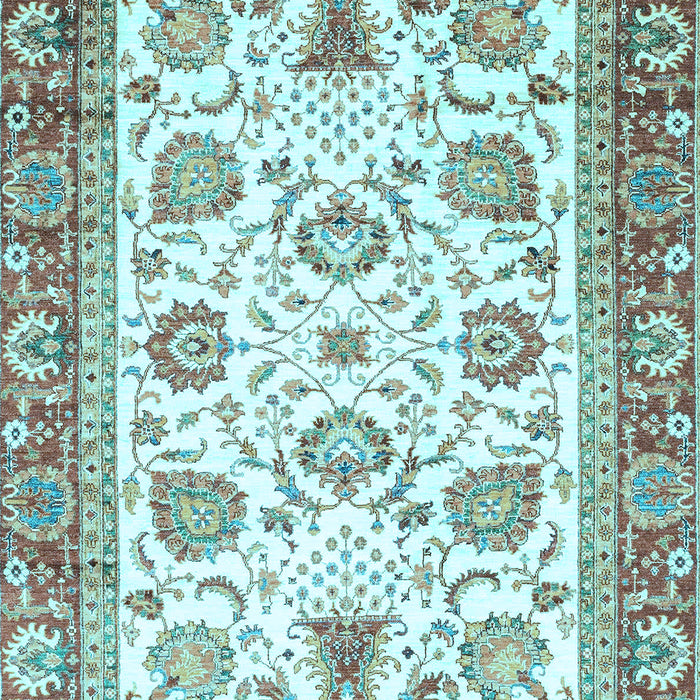 Abstract Light Blue Modern Rug, abs3101lblu