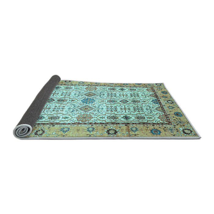Sideview of Abstract Light Blue Modern Rug, abs3102lblu