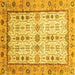 Square Abstract Yellow Modern Rug, abs3102yw