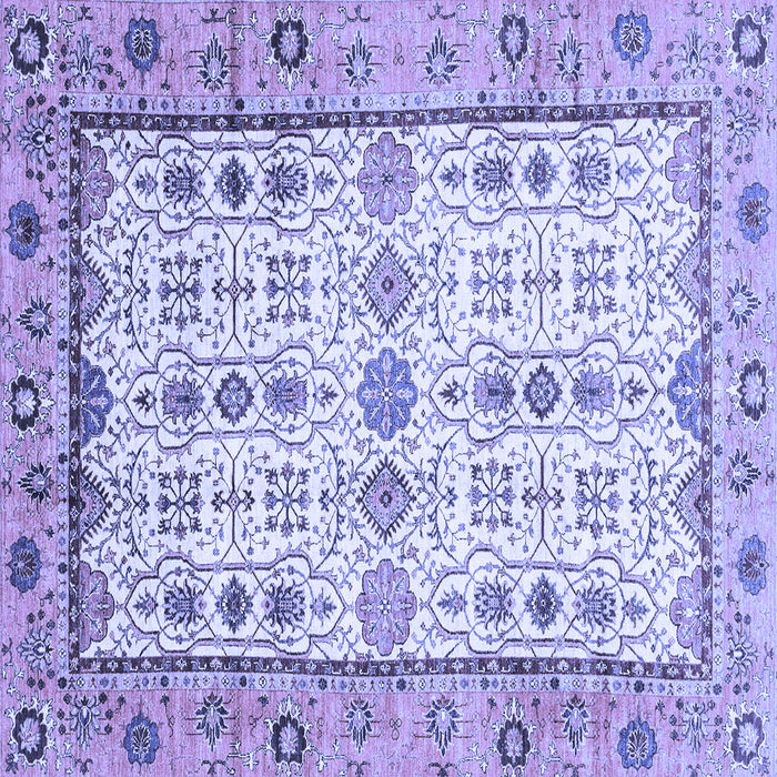 Square Abstract Blue Modern Rug, abs3102blu