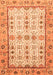 Machine Washable Abstract Orange Modern Area Rugs, wshabs3102org